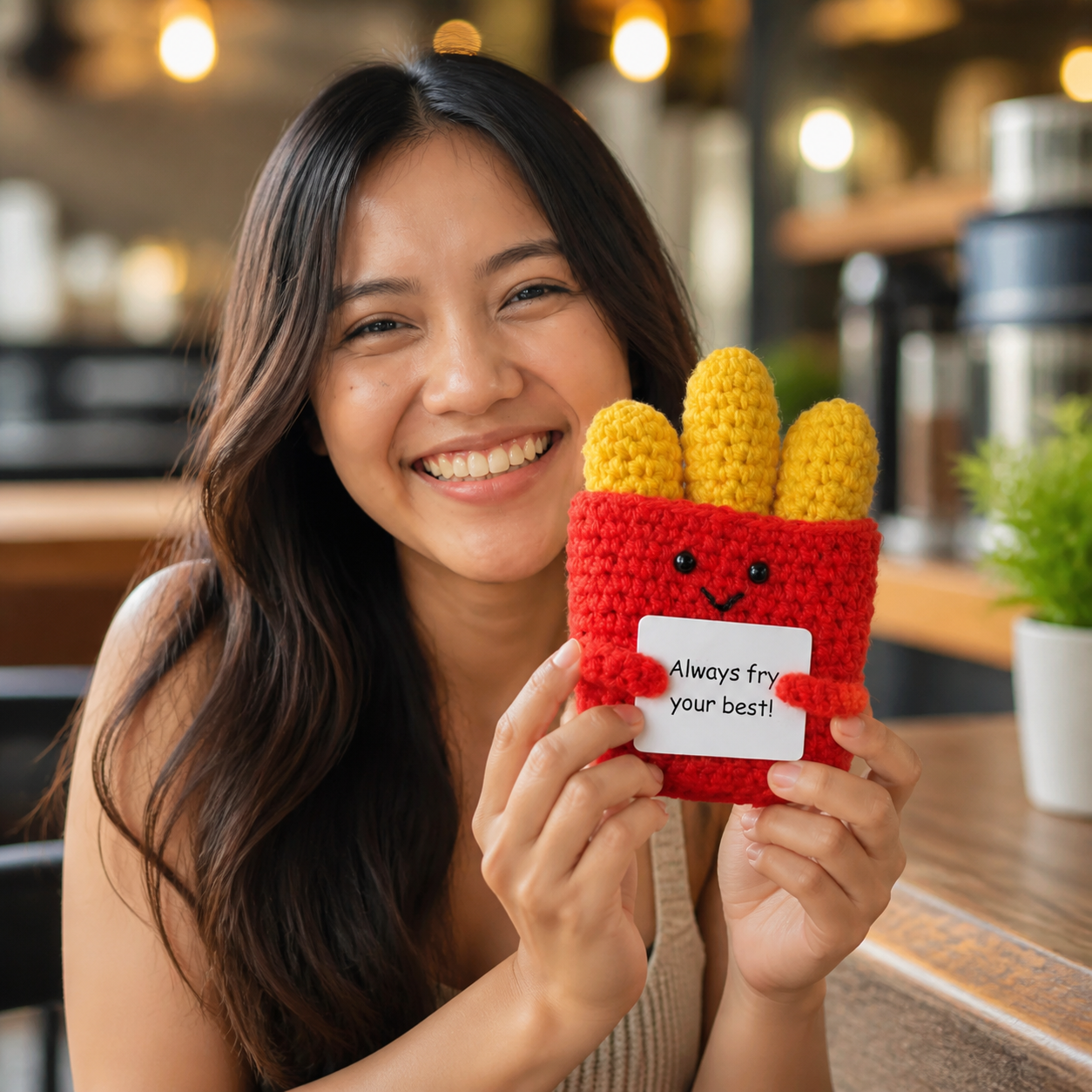 Emotional Support French Fries — Cute Crochet Plush Gift