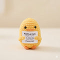 Positive Duck Handmade Crochet Plush | Cute Emotional Support Encouragement Gift