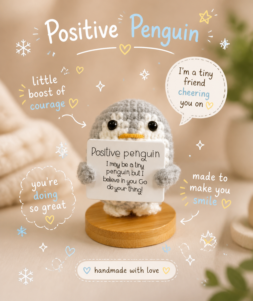 Emotional Support Penguin — Cute Crochet Plush Gift