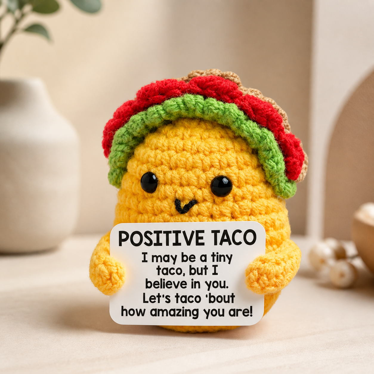 Emotional Support Taco — Cute Crochet Plush Gift