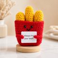 Emotional Support French Fries — Cute Crochet Plush Gift