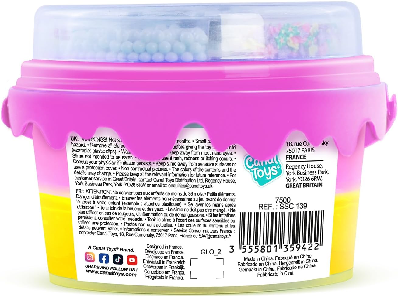 Slime Mix'In Slime Bucket | Ready-Made 400g Multicolour Slime Set for Kids 6+