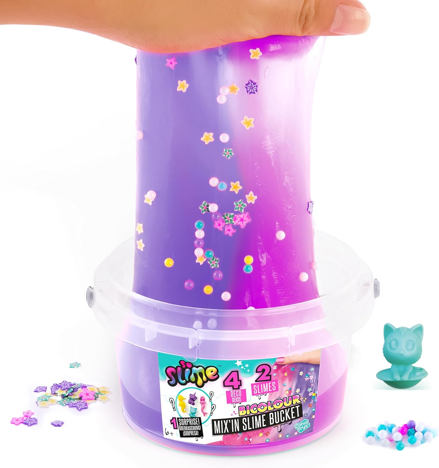 Slime Mix'In Slime Bucket | Ready-Made 400g Multicolour Slime Set for Kids 6+