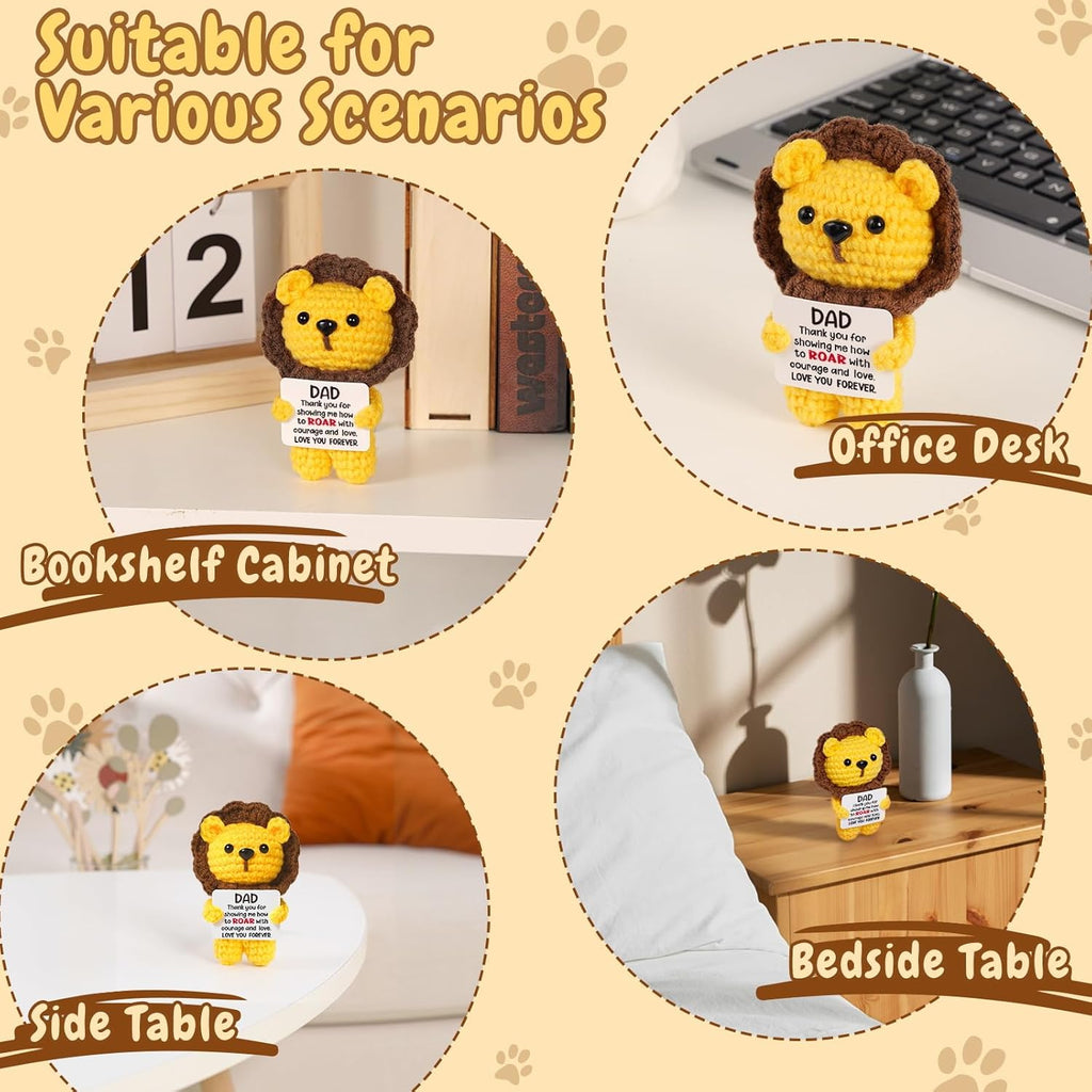 Crochet Lion Father's Day Gift for Dad – Free Animated Card | EasyWish