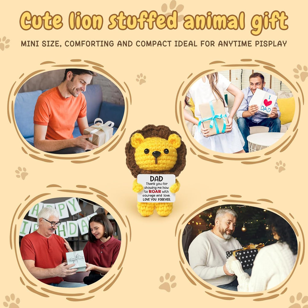 Crochet Lion Father's Day Gift for Dad – Free Animated Card | EasyWish