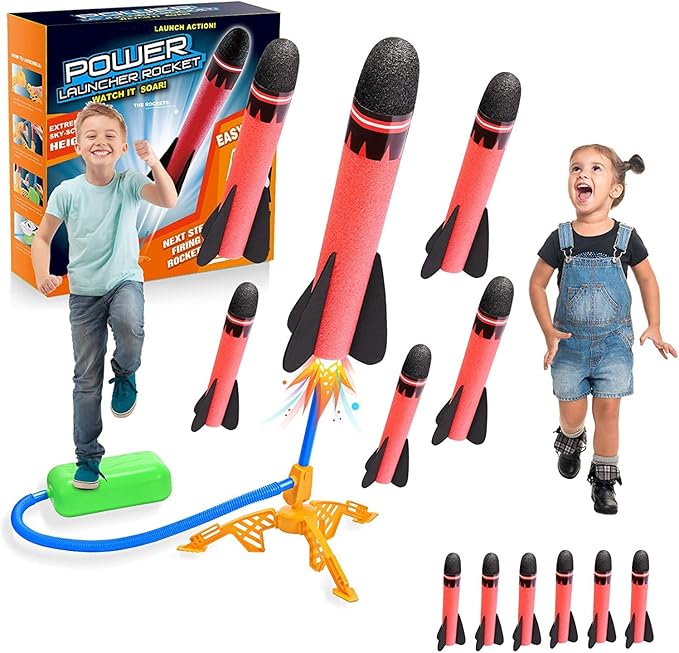 Anginne rocket launcher meaningful gift for kids improves fine motor skills family fun learning