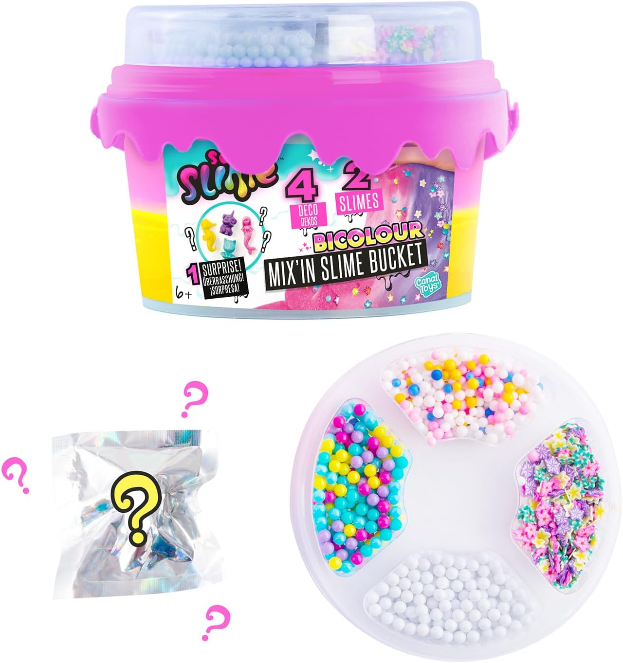 Slime Mix'In Slime Bucket | Ready-Made 400g Multicolour Slime Set for Kids 6+