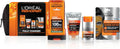 L'Oreal Men Expert Hydra Energetic products displayed on marble - Shower Gel, Face Wash, Moisturiser, Sheet Mask