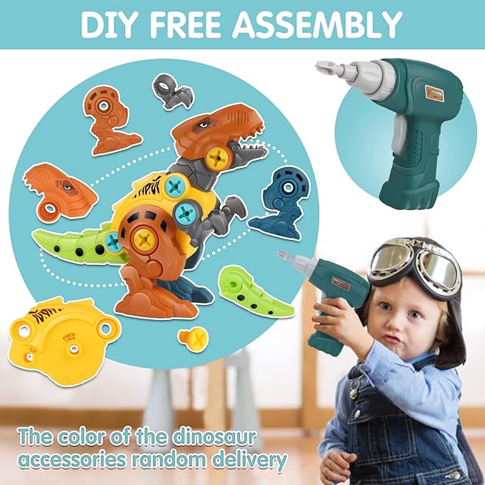 Dreamon 2-in-1 electric drill toy with forward reverse control and interchangeable bits