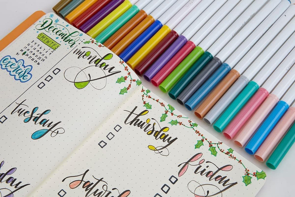 Crayola SuperTips Washable Markers | 24 Assorted Colours | Felt Tip Pens for Kids & Adults | Bullet Journaling, Colouring & Drawing | Age 3+