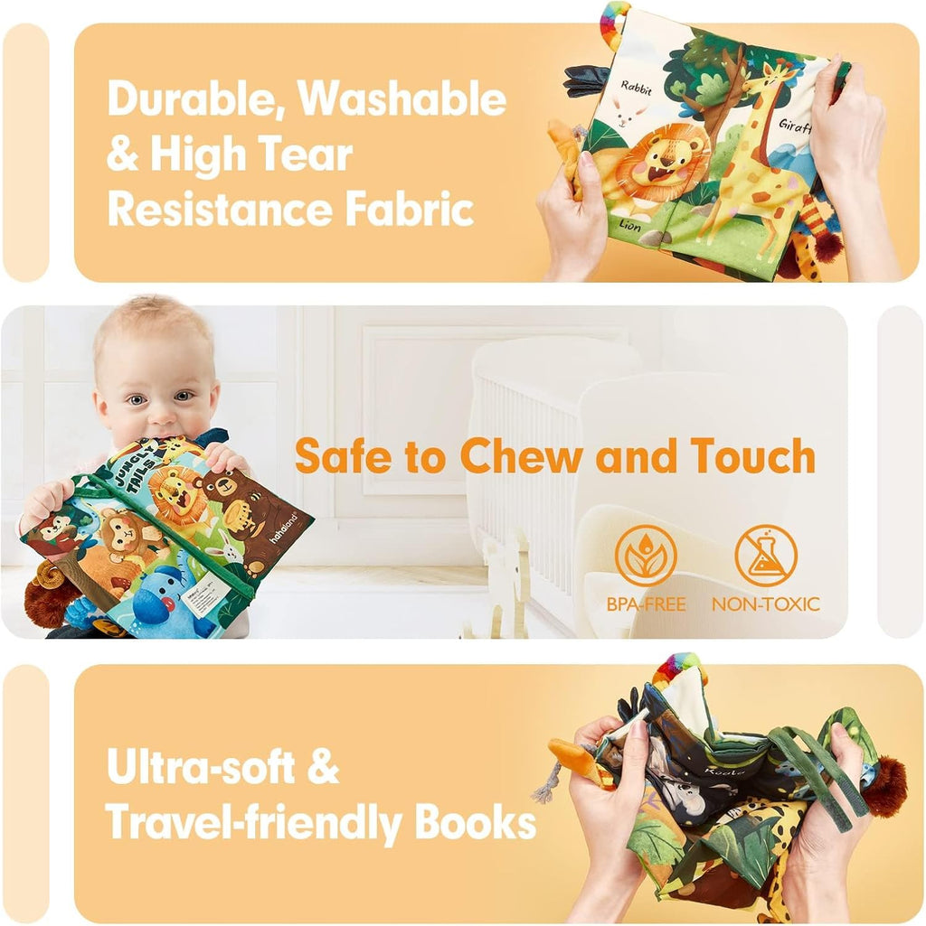 Hahaland Jungle Tails Baby Sensory Soft Book – Free Animated Card | EasyWish