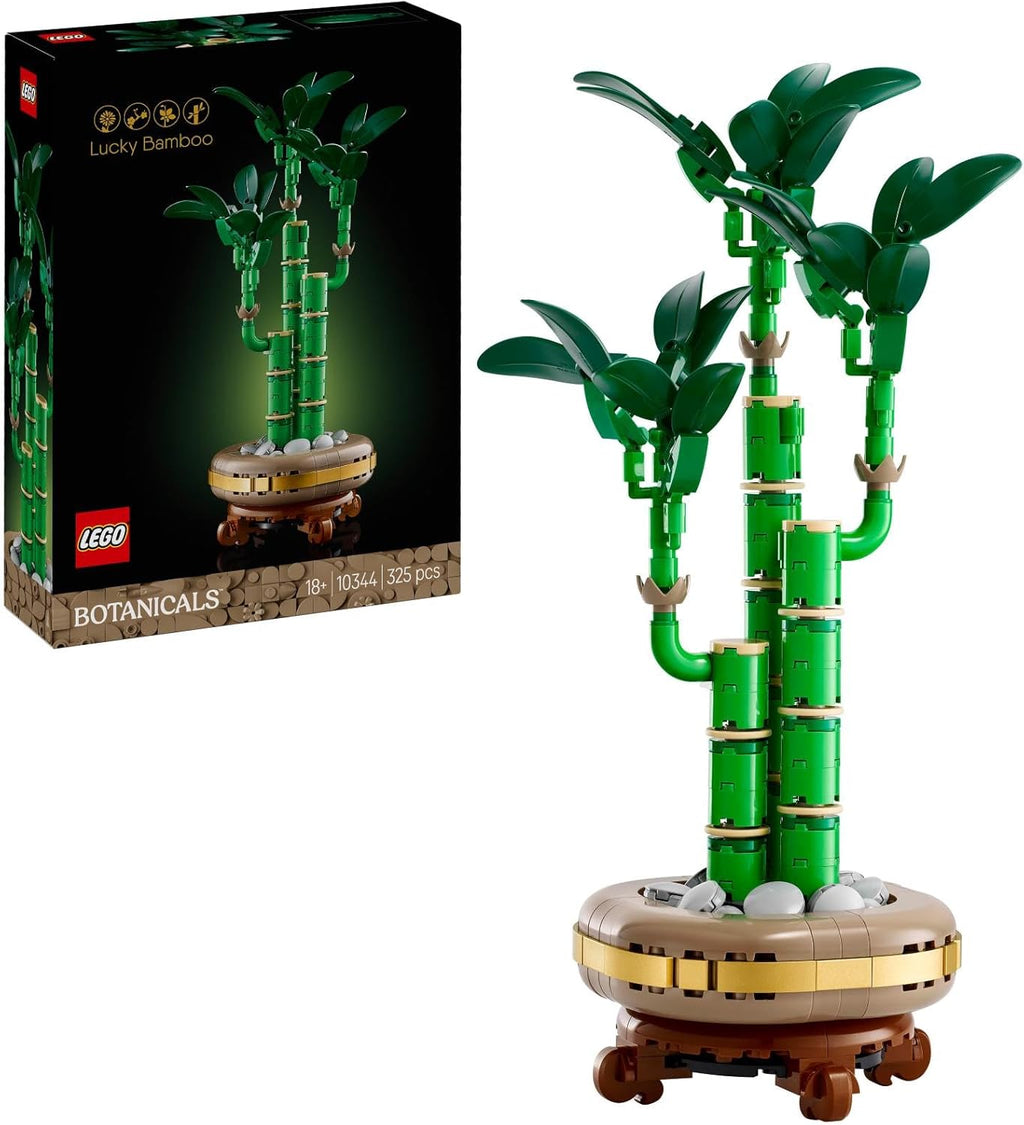 LEGO Lucky Bamboo 10344 displayed on a desk as elegant home decor