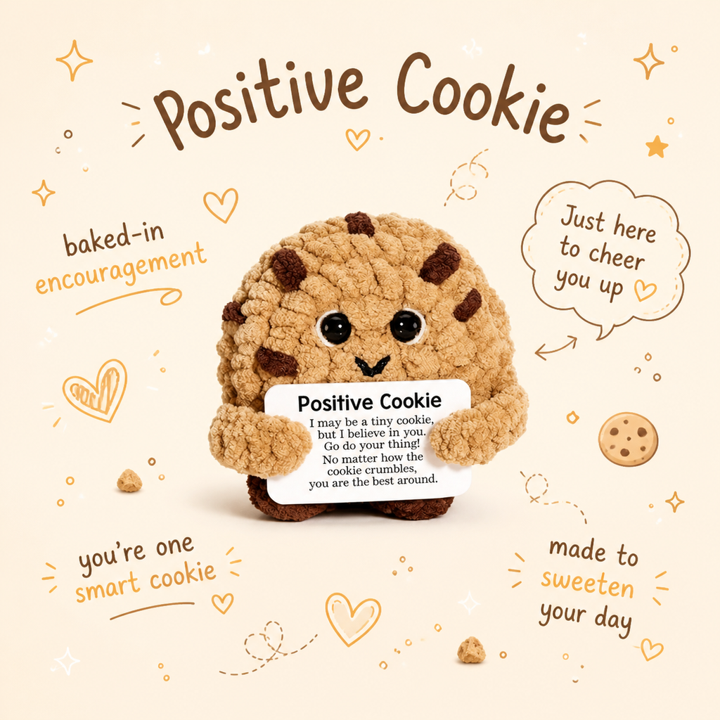 Emotional Support Cookie — Cute Crochet Plush Gift
