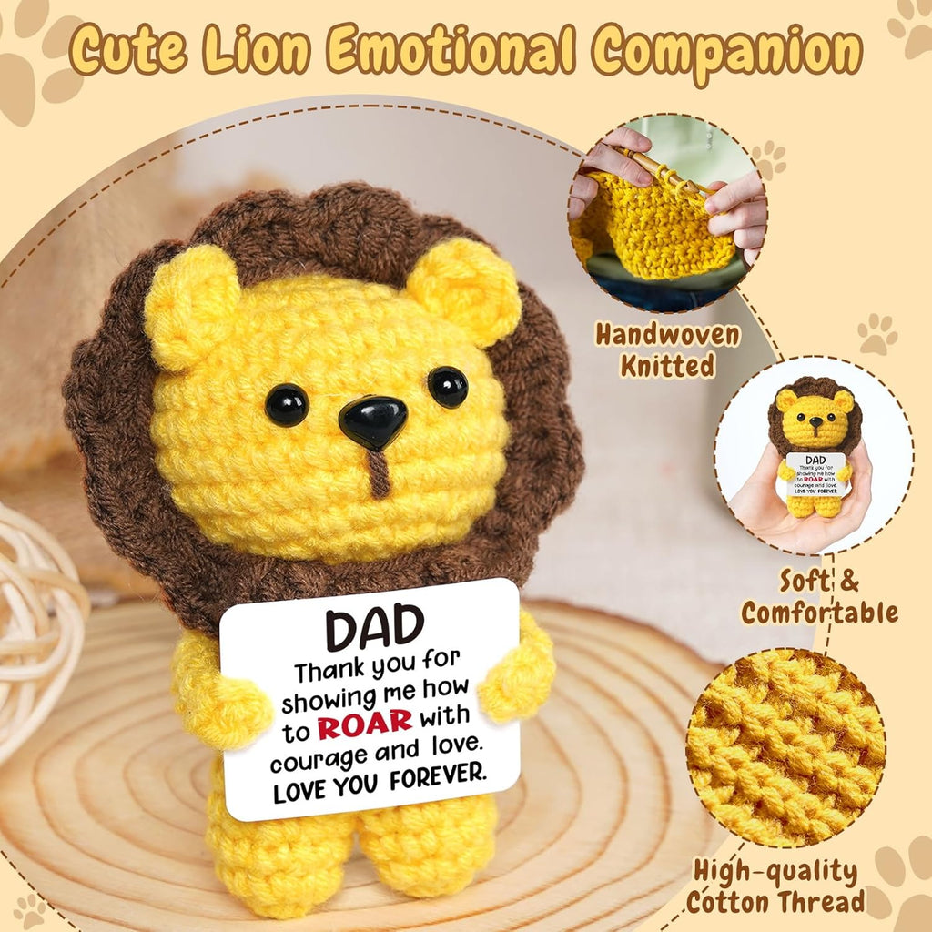 Crochet Lion Father's Day Gift for Dad – Free Animated Card | EasyWish