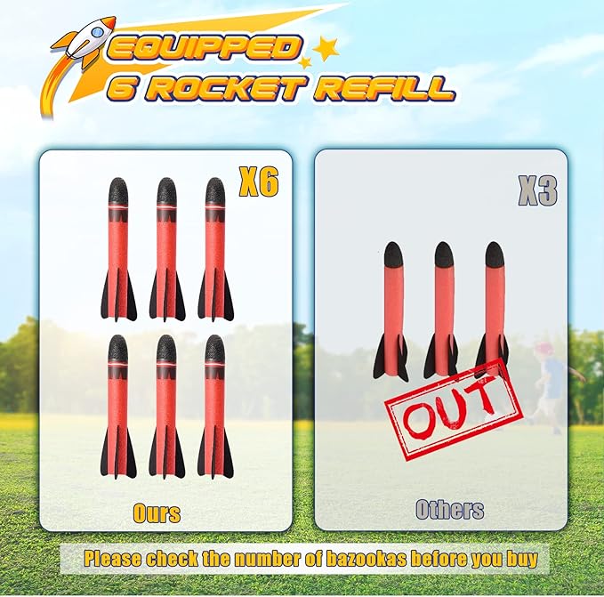 No batteries required 100% kid power Anginne stomp rocket launcher outdoor garden play