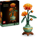 LEGO Chrysanthemum poseable petals and leaves close up