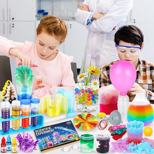 80+ Experiments Science Kit for Kids | Age 8-12 | STEM Educational Toy | Volcano, Chemistry, Fizzy Reactions & Colour Learning | Gift for Boys & Girls