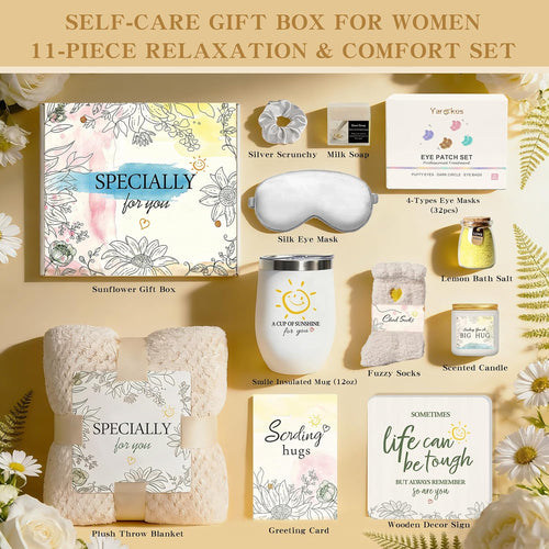 11-Piece Self Care Gift Basket for Her – Free Animated Card | EasyWish